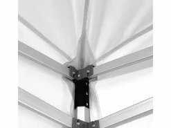 New Carpa plegable profesional de aluminio con estructura hexagonal, Market-Pro 3X3, color , impermeable Blanco