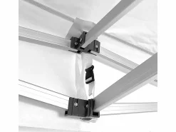New Carpa plegable profesional de aluminio con estructura hexagonal, Market-Pro 3X3, color , impermeable Blanco