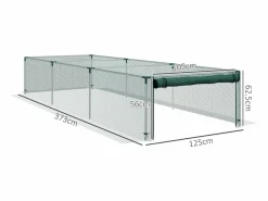 Best Carpa protectora para plantas con puerta con cremallera y malla antiinsectos para exteriores, color (125 x 373 x 62,5 cm) Invernadero De Jardín