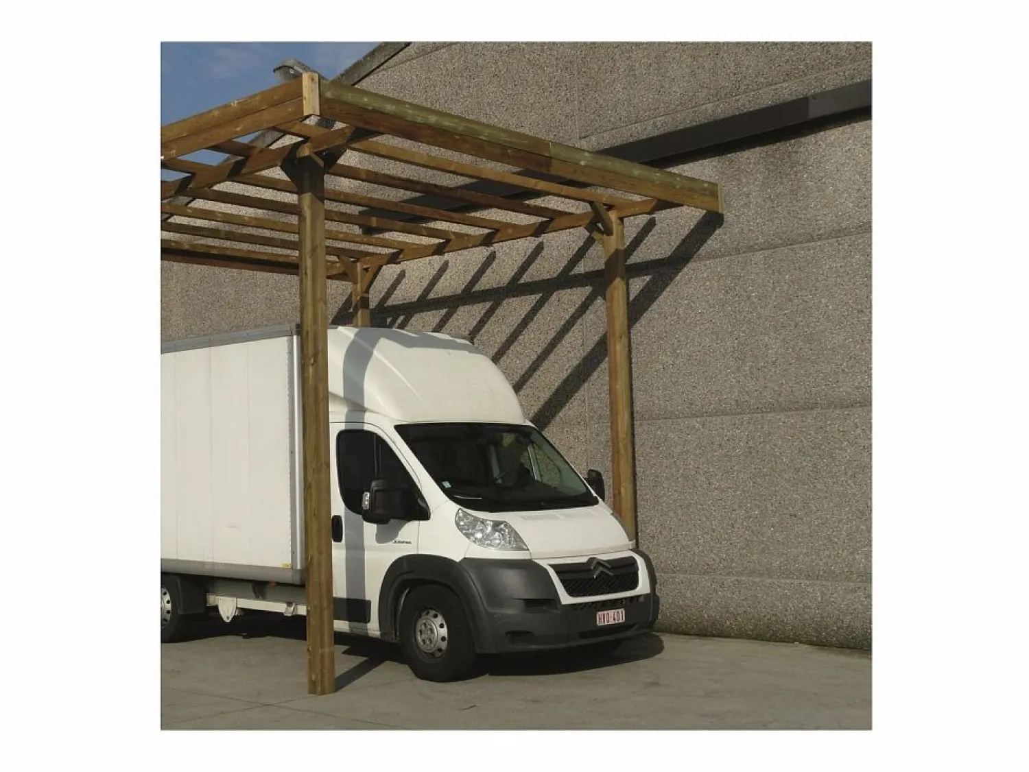 Habitat et jardin Carport camping-car bois "Modular Carport" - 4.06 x 5.06 m