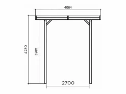 Habitat et jardin Carport camping-car bois "Modular Carport" - 4.06 x 5.06 m