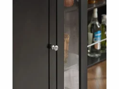 Hot Carrito Auxiliar de Cocina con 3 Estantes 1 Puerta y 4 Ruedas Carrito de Servir Multiusos 60 x 40 x 90 cm FKW75-SCH ES Mueble Camarera