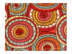 New Carrito auxiliar plegable con ruedas - Estructura metálica blanca, 2 estantes laminados Decorado Abstracto colores – 72*66*43 cm - BAUHAUS Mueble Camarera
