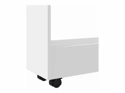 vidaxl Carrito de almacenaje estrecho de 3 niveles de madera de ingeniería blanca