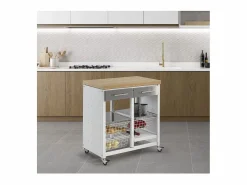Discount Don Hierro Carrito de cocina / Mesita auxiliar, EKO Marru00f3n