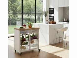 Discount Don Hierro Carrito de cocina / Mesita auxiliar, EKO Marru00f3n
