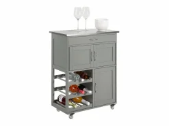 Sobuy Carrito de Cocina Carrito de Servir con 3 Puertas y 1 cajón L67cmxH87cmxD38cm FKW45-HG ES