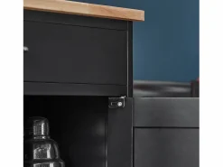 Online Sobuy Carrito de Cocina Carrito de Servir con 3 Puertas y 1 cajón L67cmxH87cmxD38cm FKW45-SCH ES Negro