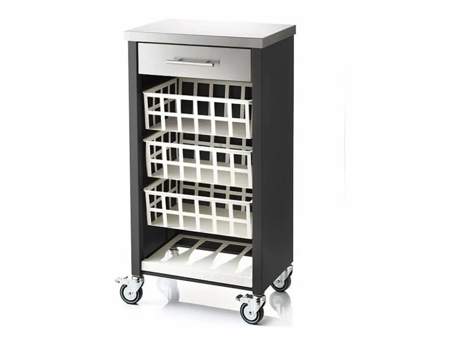 Discount Carrito de cocina, carrito verdulero – , Inox - 93*48*34cm - MOHER Mueble Camarera