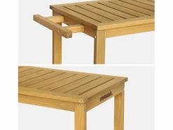 New Carrito de cocina exterior de madera con ruedas madera Materiales Y Utensilios De Cocina