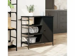 vidaxl Carrito de cocina madera de ingeniería 87,5x38,5x84,5 cm