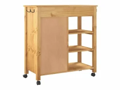 Clearance Carrito de cocina MONZA madera maciza de pino 84x40x88,5 cm Mueble Camarera
