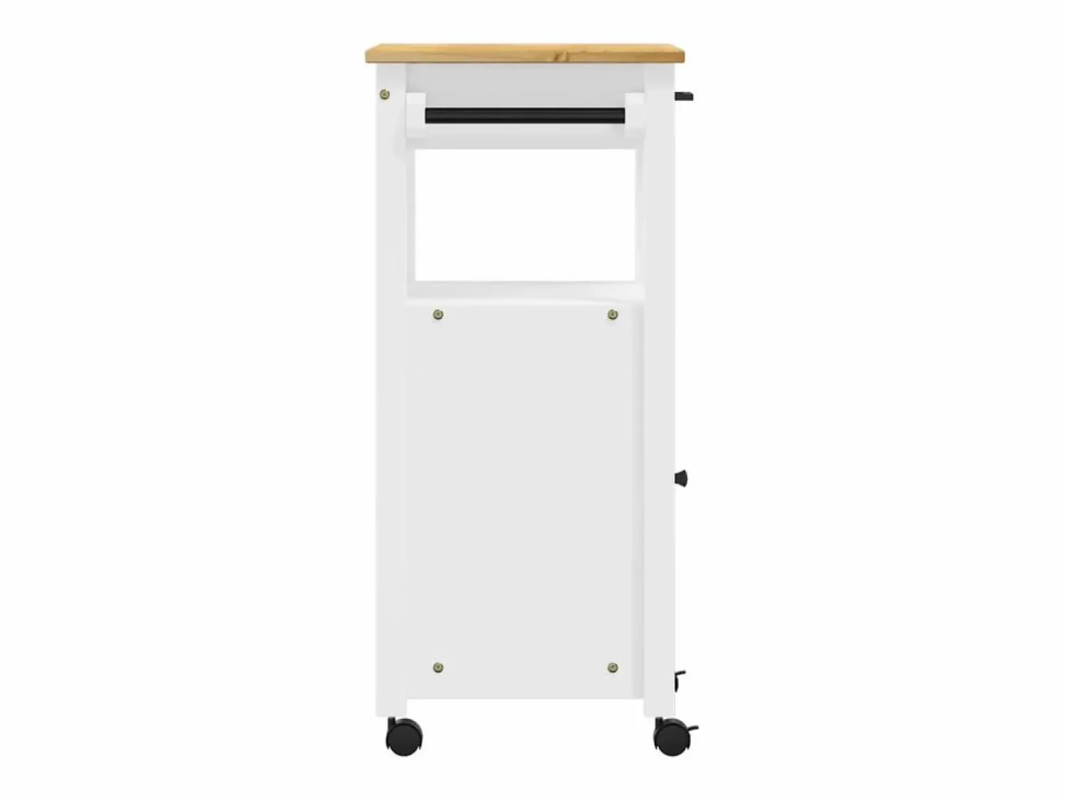 vidaxl Carrito de cocina MONZA madera maciza de pino 48x40x88,5 cm Blanco