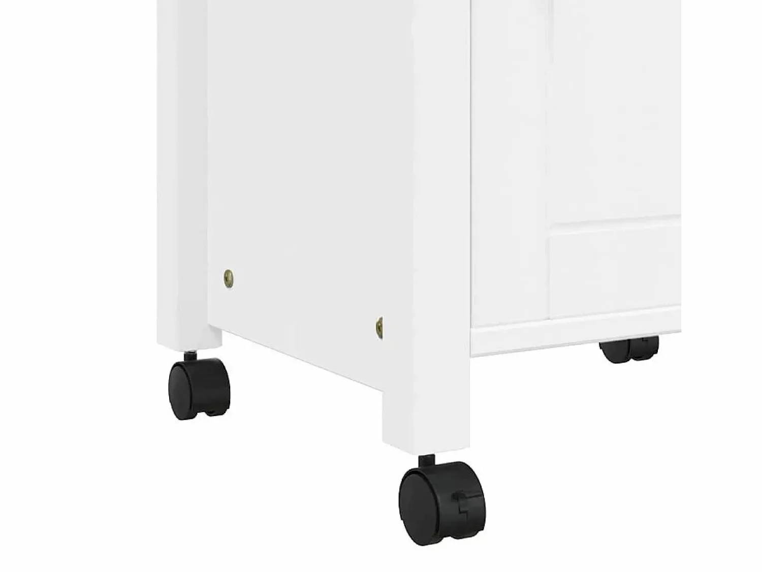 vidaxl Carrito de cocina MONZA madera maciza de pino 48x40x88,5 cm Blanco