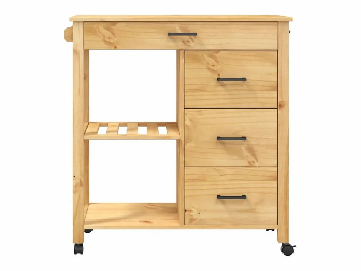 Sale vidaxl Carrito de cocina MONZA madera maciza de pino 84x40x88,5 cm Color natural claro