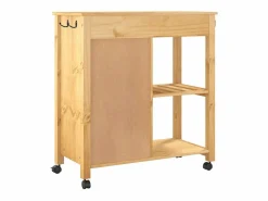 Sale vidaxl Carrito de cocina MONZA madera maciza de pino 84x40x88,5 cm Color natural claro