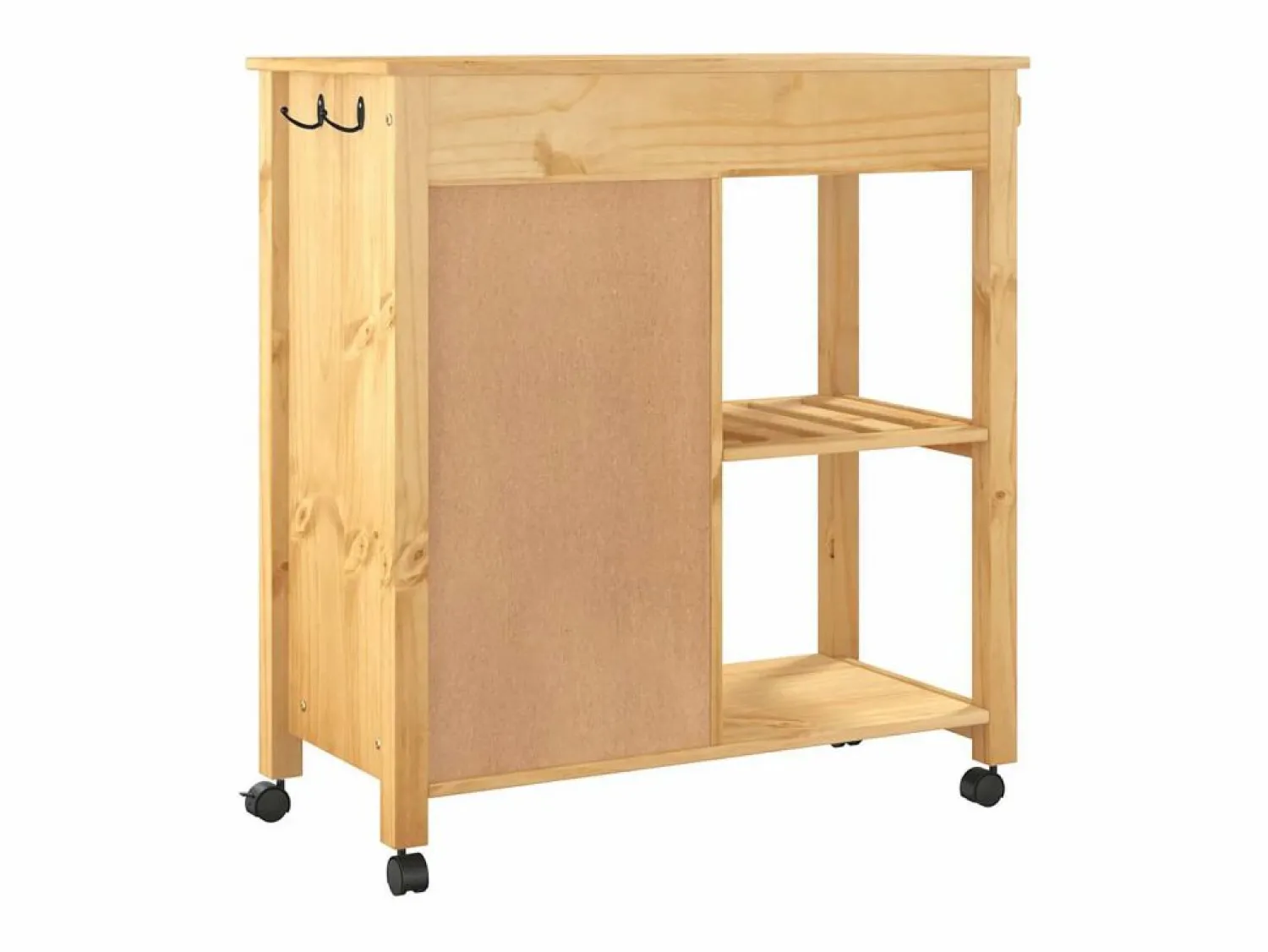 Sale vidaxl Carrito de cocina MONZA madera maciza de pino 84x40x88,5 cm Color natural claro