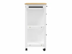 Sale vidaxl Carrito de cocina MONZA madera maciza de pino 84x40x88,5 cm Blanco