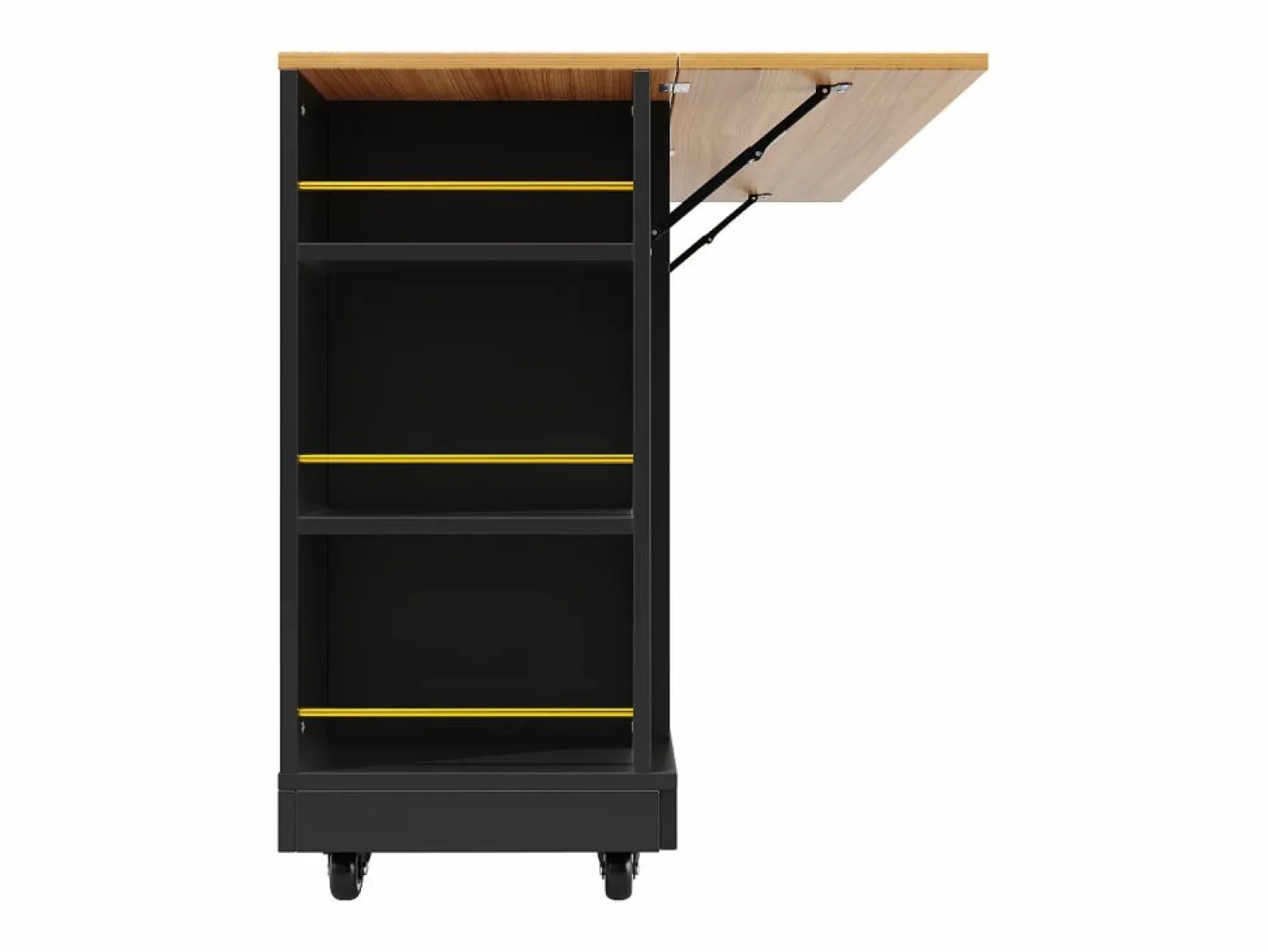 OKWISH Carrito de cocina móvil con 2 puertas y 2 cajones, isla con veta de madera, - para cocinas y salones