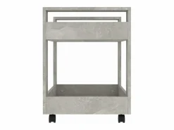 Hot vidaxl Carrito de escritorio contrachapada hormigón 60x45x60 cm Gris
