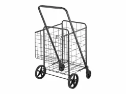 Carrito de Lavandería con Ruedas SucceBuy, Capacidad de 50 Kg, 4 Ruedas, Carrito de Supermercado de Más de 85 L con 2 Cestas