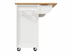 Hot Carrito de servicio - Carrito de servicio con 4 cajones y 2 puertas - Bandeja retráctil y especiero - para comedores y cocinas Isla Cocina