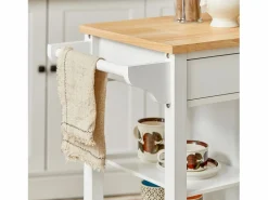 Outlet Carrito de Servir, estantería de Cocina, Carrito de Cocina móvil,FKW46-WN ES Mueble Camarera