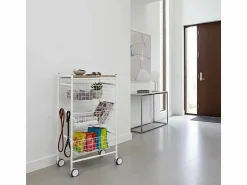 Don Hierro Carrito verdulero con 3 cestas extraíbles grandes- -Haya - 81*43,7*32,5 cm - AXO Blanco