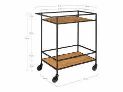 Online Carrito Vita, Marrón, 68x40x79 cm, Kendra Home Mueble Camarera
