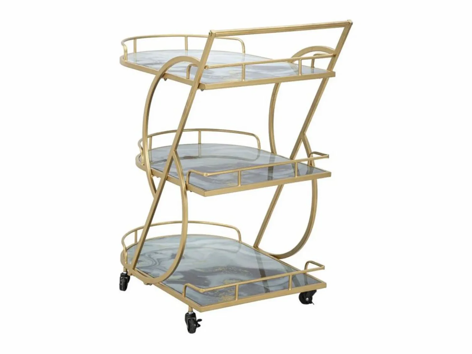 Online Carrito VKH2, Oro, 71x45,5x84,5 cm, Kendra Home Dorado