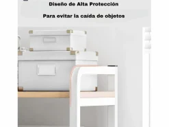 Online Carro de Almacenamiento con 5 Estantes y Soporte de Impresora de Gran Resistencia para Oficina Cocina Dormitorio 60x40x140 cm y Madera Armario Oficina