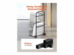 Carro de Apoyo Porta Sillas Plegables SucceBuy, para 10 Sillas, Carga 45kg para Empujar