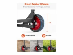 Carro de Apoyo Porta Sillas Plegables SucceBuy, para 10 Sillas, Carga 45kg para Empujar