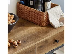 Sale Sobuy Carro de Cocina Carrito de Servir Multiusos con 2 Estantes y 2 Cajones 100 x 45 x 93 cm FKW112-PF ES Marru00f3n