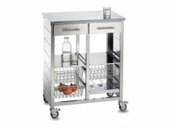 Don Hierro Carro de cocina, Carro Verdulero doble - 92*72,5*45,5cm – MALMÖ INOX Plateado