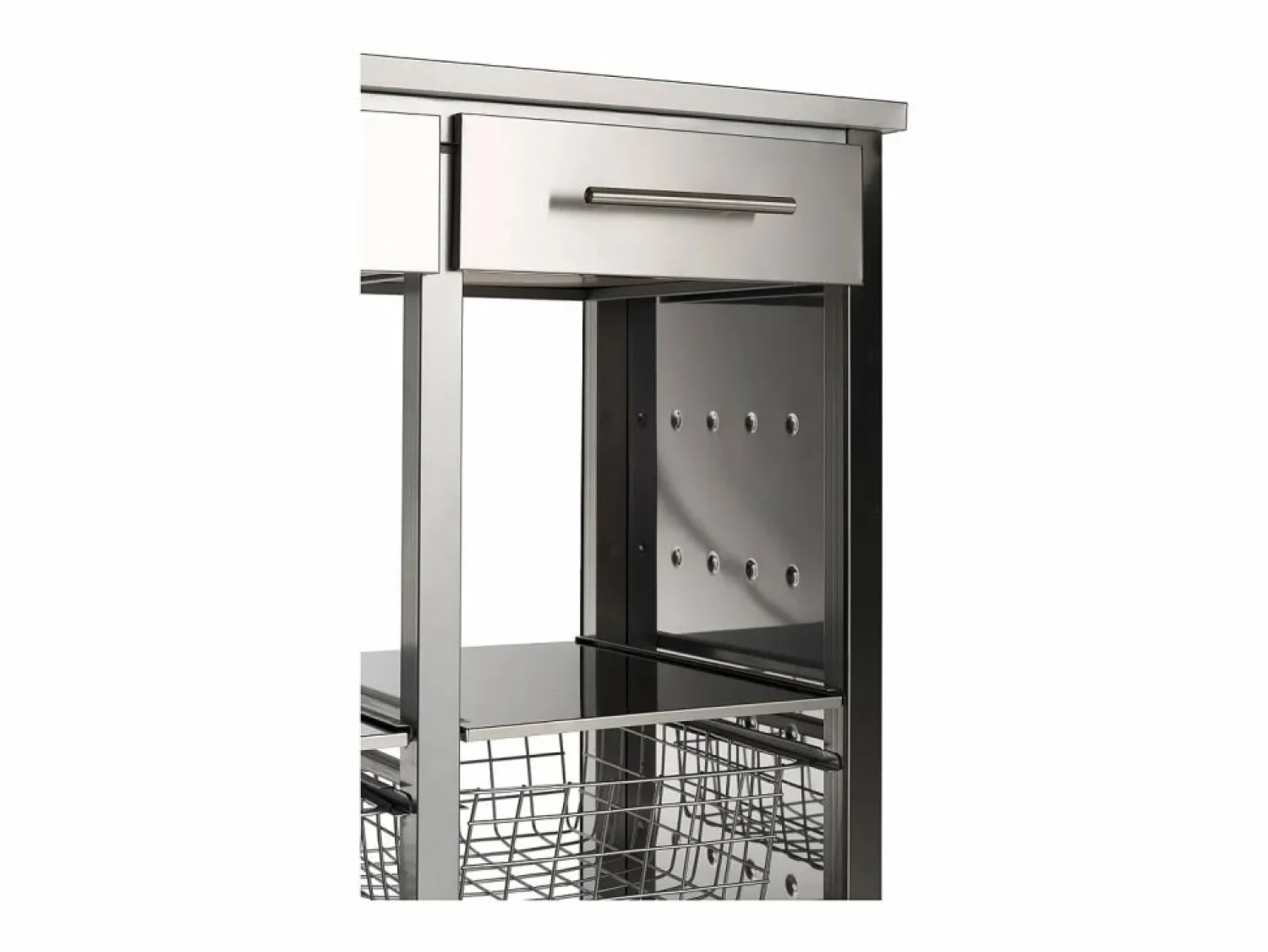 Don Hierro Carro de cocina, Carro Verdulero doble - 92*72,5*45,5cm – MALMÖ INOX Plateado
