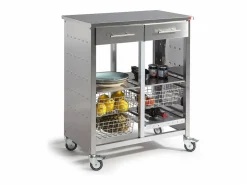 Don Hierro Carro de cocina, Carro Verdulero doble - 92*72,5*45,5cm – MALMÖ INOX Plateado