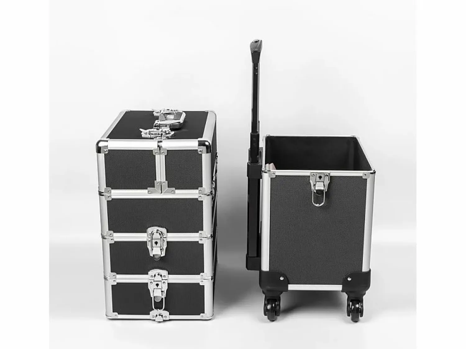 AHD Carro de maquillaje esteticista modular 3 estantes 4 ruedas Aldeb