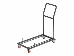 New Carro de Servicio SucceBuy, Capacidad de 136 kg, Diseño en L para 25 Sillas, Almacenamiento Horizontal, Mate Negro