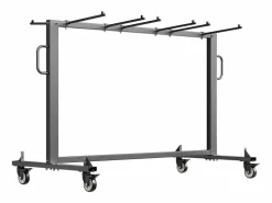 Hot Carro de Servicio SucceBuy, Soporte de Silla Plegable, Capacidad de 181 kg, para 42 Sillas y 12 Mesas con Ruedas, Negro