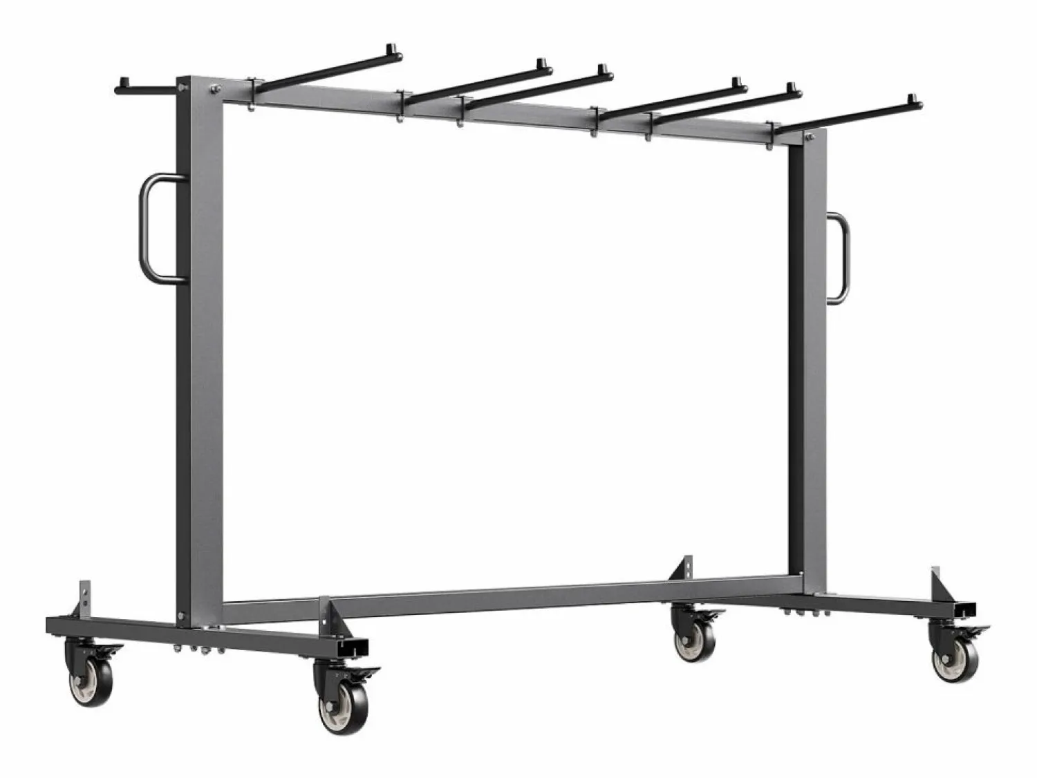 Hot Carro de Servicio SucceBuy, Soporte de Silla Plegable, Capacidad de 181 kg, para 42 Sillas y 12 Mesas con Ruedas, Negro