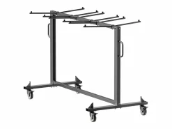 Hot Carro de Servicio SucceBuy, Soporte de Silla Plegable, Capacidad de 181 kg, para 42 Sillas y 12 Mesas con Ruedas, Negro