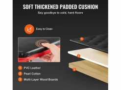 Clearance Carro de Visita SucceBuy Taburete de Garaje Plegable de 91cm, Capacidad de 136kg para Mecánico, Equipado con Seis Ruedas Giratorias 360° de 6,48 cm Rojo