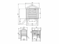 Sale Casa de madera para niños - L182xL146xA205 cm/ 1.1m² - M501B Cabaña Infantil