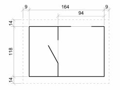 Sale Casa de madera para niños - L182xL146xA205 cm/ 1.1m² - M501B Cabaña Infantil
