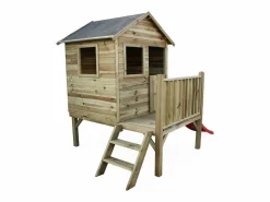 Hot Sweeek Casa de madera para niños de 2m² madera Marru00f3n chocolate