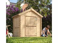 Timbela Casa de madera para niños sin suelo - L112xL146xA143 cm/ 1.1m² - M516-1