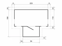 Discount Timbela Casa de madera para niños - L187xL241xA151 cm/ 2.63 m² - M520 Color natural claro