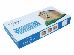 Timbela Casa de madera para niños (tetto-colore verde) - 111x114xA121 cm - M570Z-1 Color natural claro