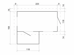 Timbela Casa de madera para niños - L146xL241xA151 cm / 2.63m² - M503